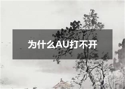 为什么AU打不开