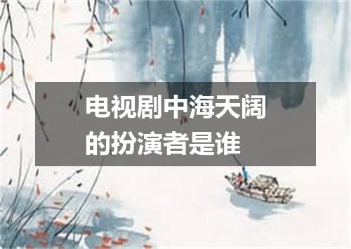 电视剧中海天阔的扮演者是谁