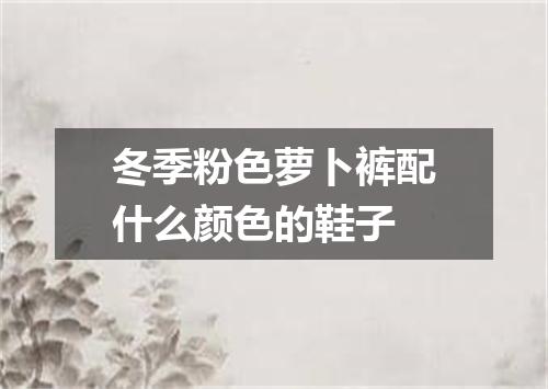 冬季粉色萝卜裤配什么颜色的鞋子