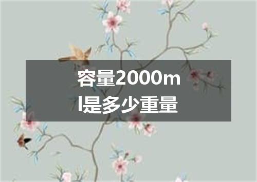 容量2000ml是多少重量