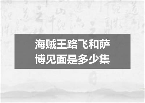 海贼王路飞和萨博见面是多少集