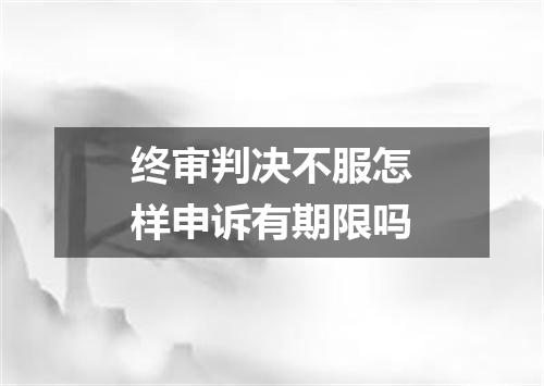 终审判决不服怎样申诉有期限吗