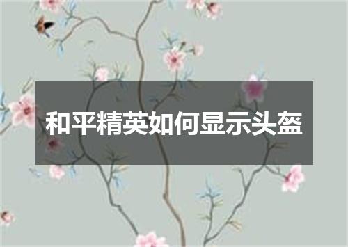 和平精英如何显示头盔