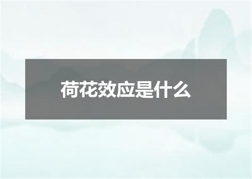 荷花效应是什么