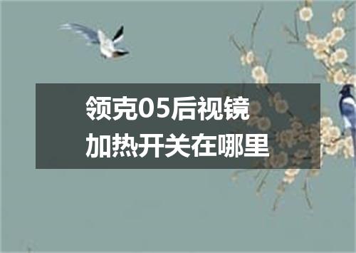 领克05后视镜加热开关在哪里