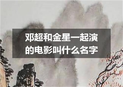 邓超和金星一起演的电影叫什么名字