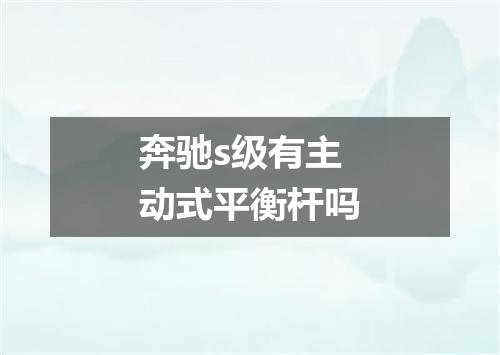 奔驰s级有主动式平衡杆吗