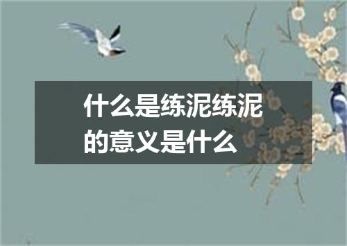 什么是练泥练泥的意义是什么