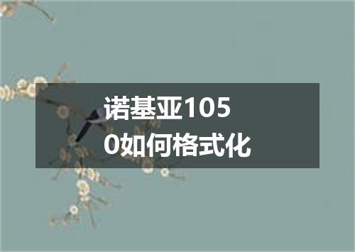 诺基亚1050如何格式化