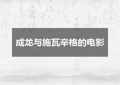 成龙与施瓦辛格的电影