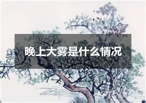 晚上大雾是什么情况