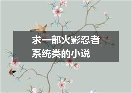 求一部火影忍者系统类的小说