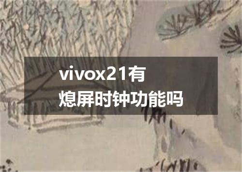 vivox21有熄屏时钟功能吗