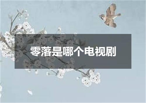 零落是哪个电视剧