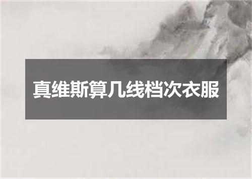 真维斯算几线档次衣服