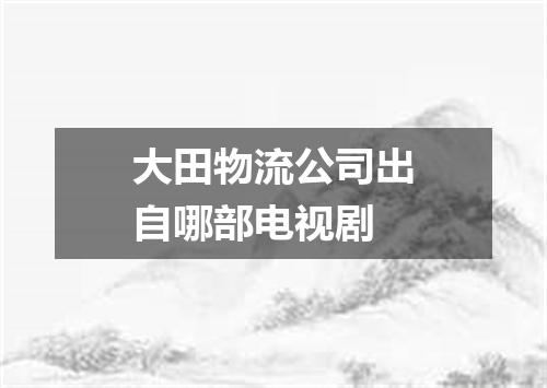 大田物流公司出自哪部电视剧