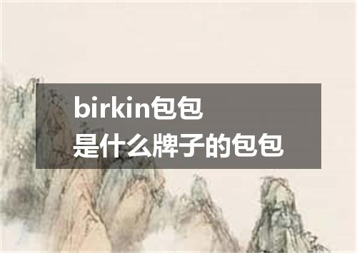 birkin包包是什么牌子的包包