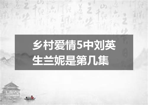 乡村爱情5中刘英生兰妮是第几集