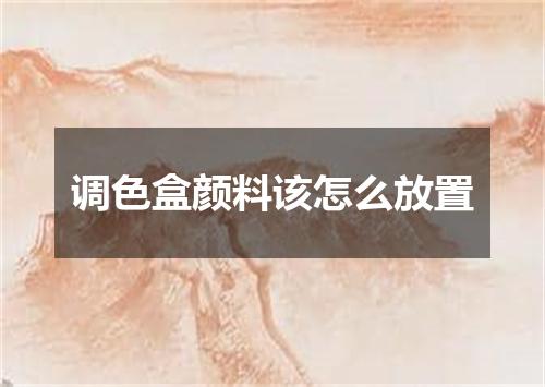 调色盒颜料该怎么放置