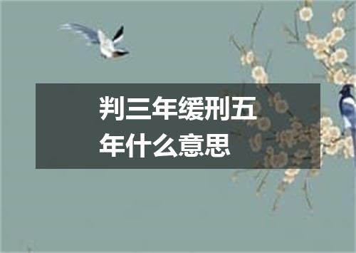 判三年缓刑五年什么意思