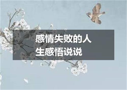 感情失败的人生感悟说说