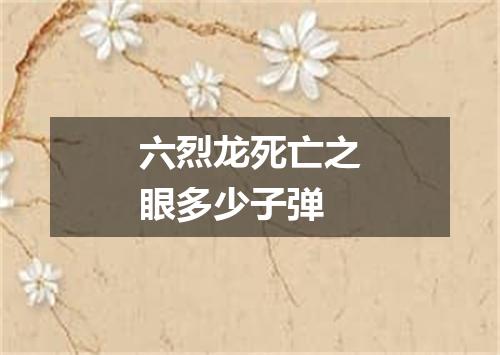 六烈龙死亡之眼多少子弹