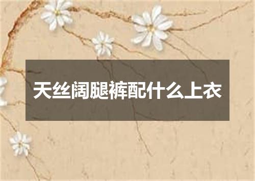 天丝阔腿裤配什么上衣