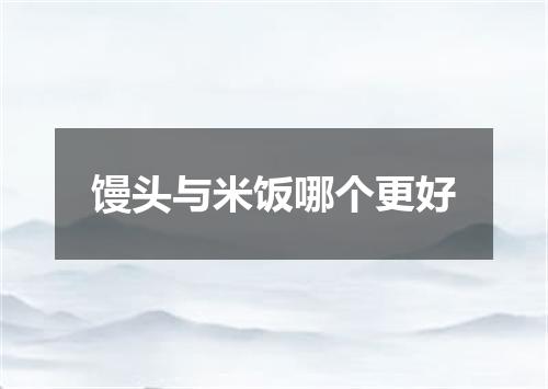 馒头与米饭哪个更好