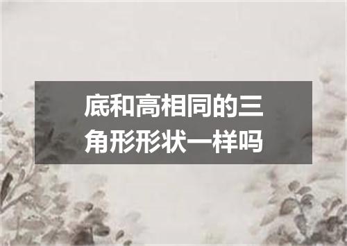 底和高相同的三角形形状一样吗