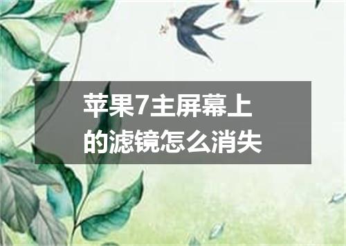 苹果7主屏幕上的滤镜怎么消失
