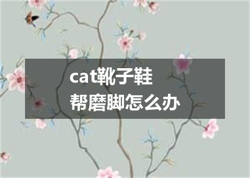cat靴子鞋帮磨脚怎么办