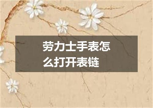 劳力士手表怎么打开表链