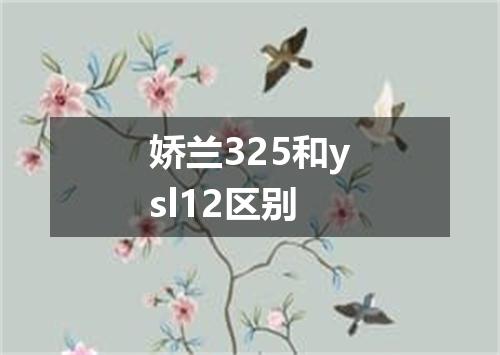 娇兰325和ysl12区别