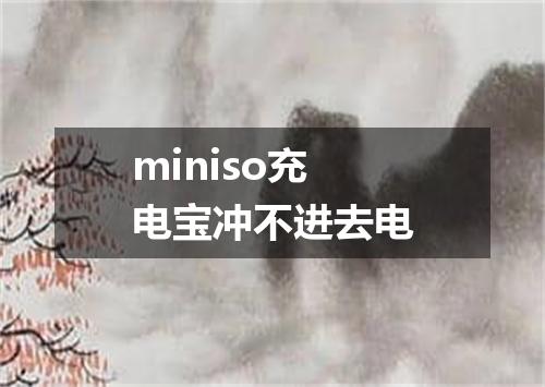 miniso充电宝冲不进去电