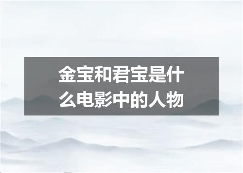 金宝和君宝是什么电影中的人物