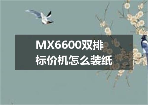 MX6600双排标价机怎么装纸