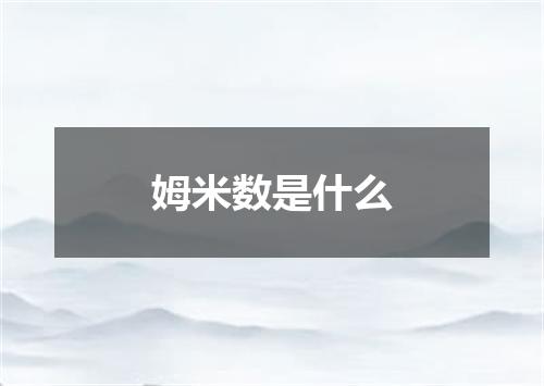 姆米数是什么
