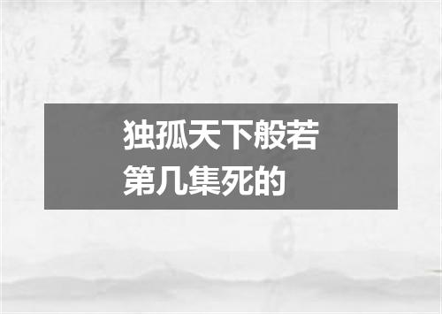 独孤天下般若第几集死的