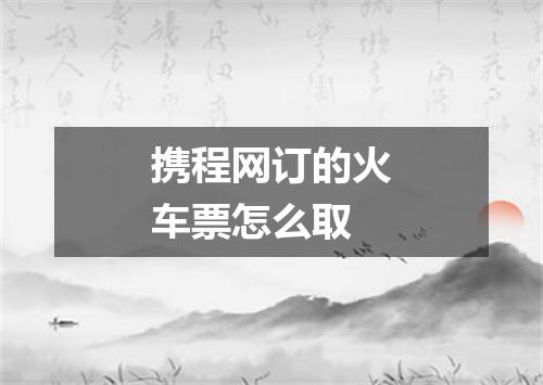 携程网订的火车票怎么取
