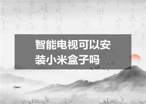 智能电视可以安装小米盒子吗