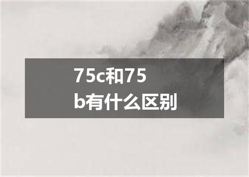 75c和75b有什么区别