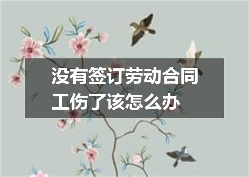 没有签订劳动合同工伤了该怎么办