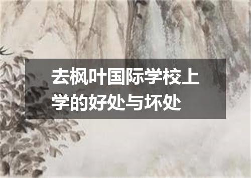 去枫叶国际学校上学的好处与坏处