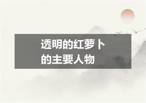 透明的红萝卜的主要人物