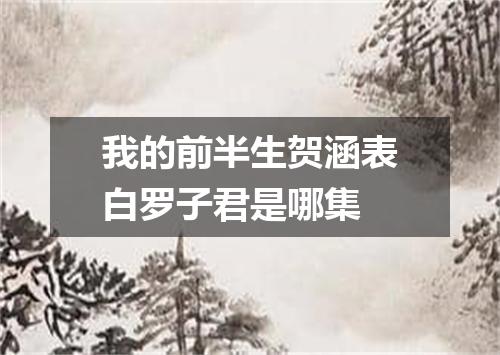 我的前半生贺涵表白罗子君是哪集