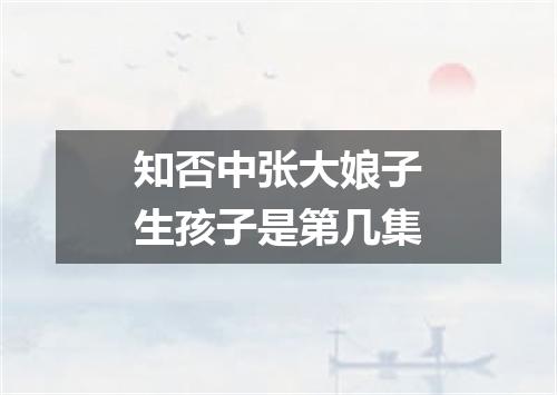知否中张大娘子生孩子是第几集