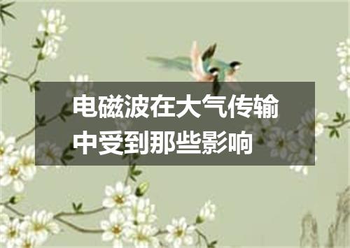 电磁波在大气传输中受到那些影响