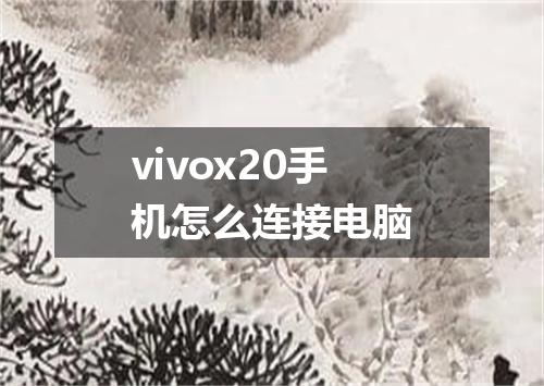 vivox20手机怎么连接电脑