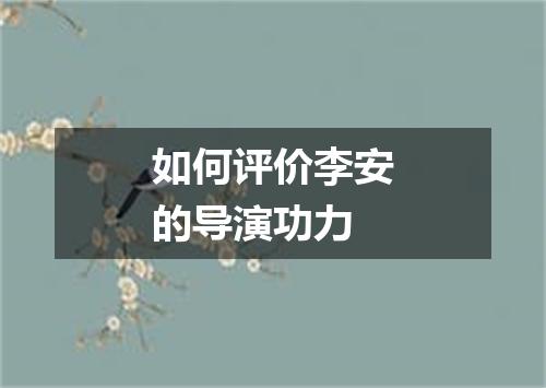 如何评价李安的导演功力