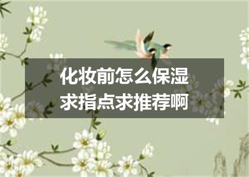 化妆前怎么保湿求指点求推荐啊